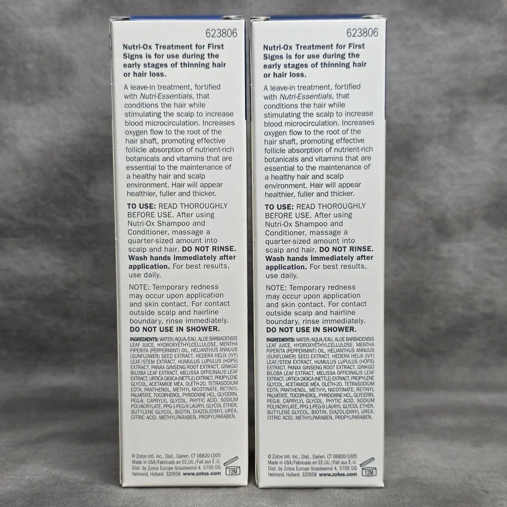 (X2) Zotos Naturelle NUTRI-OX 3A Treatment for Normal Hair 6 fl oz ea NIB